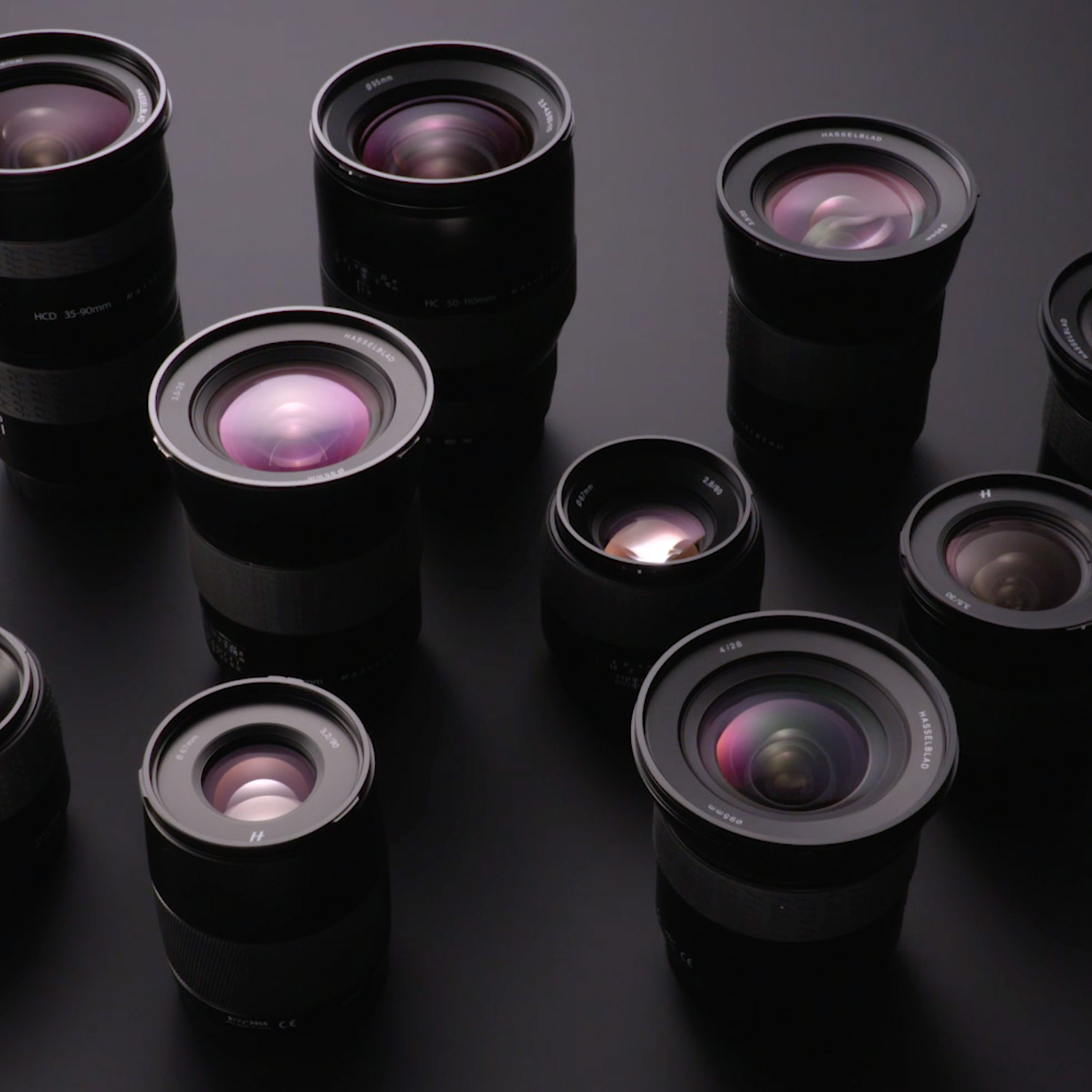 Selection of Hasselblad lenses