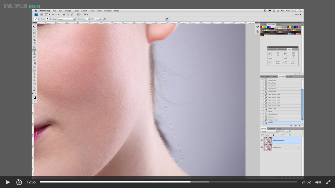 Retouching Stray Hairs in Photoshop