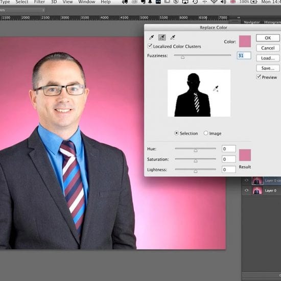Practical demo business portrait retouch