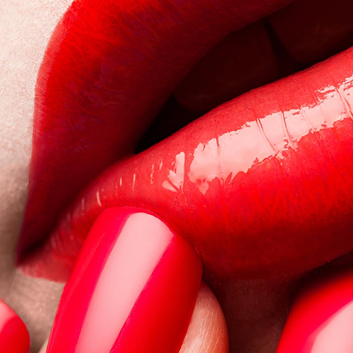 Lips and Nails Close-up