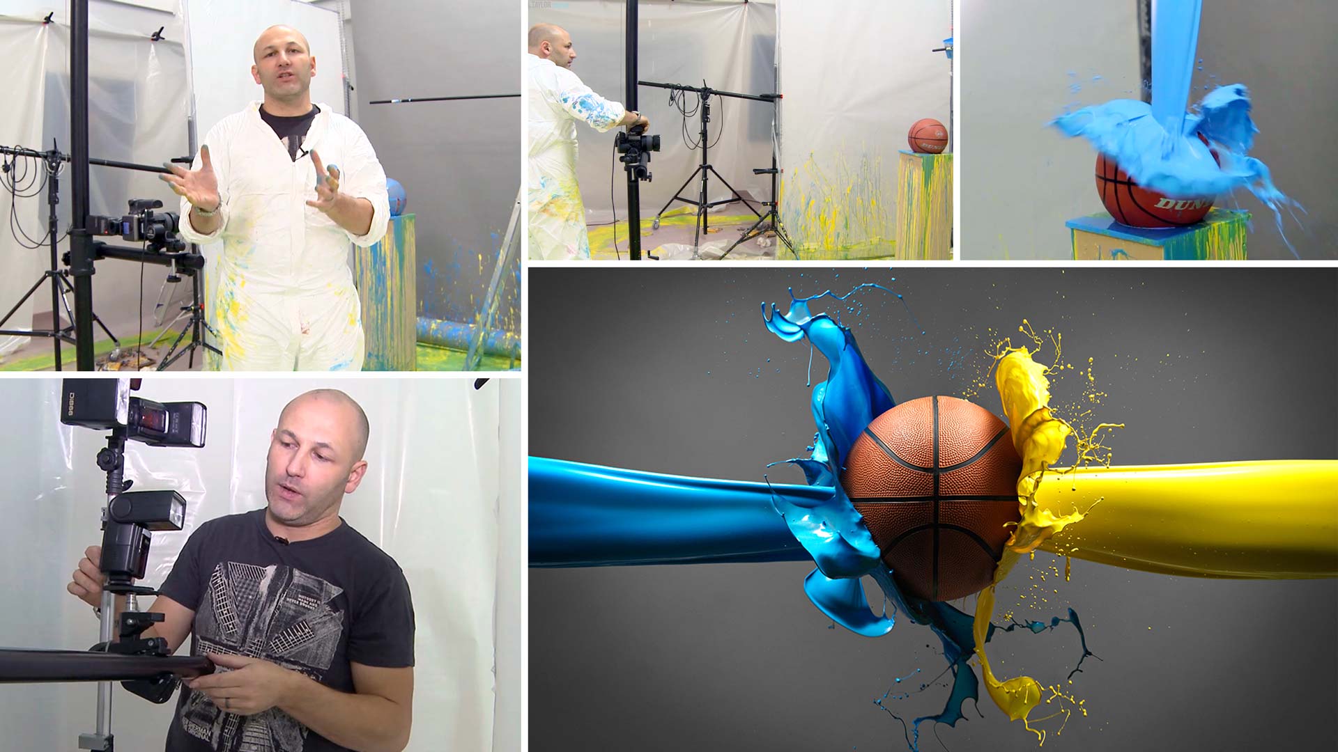 Sports Product Shoot With Paint Splash