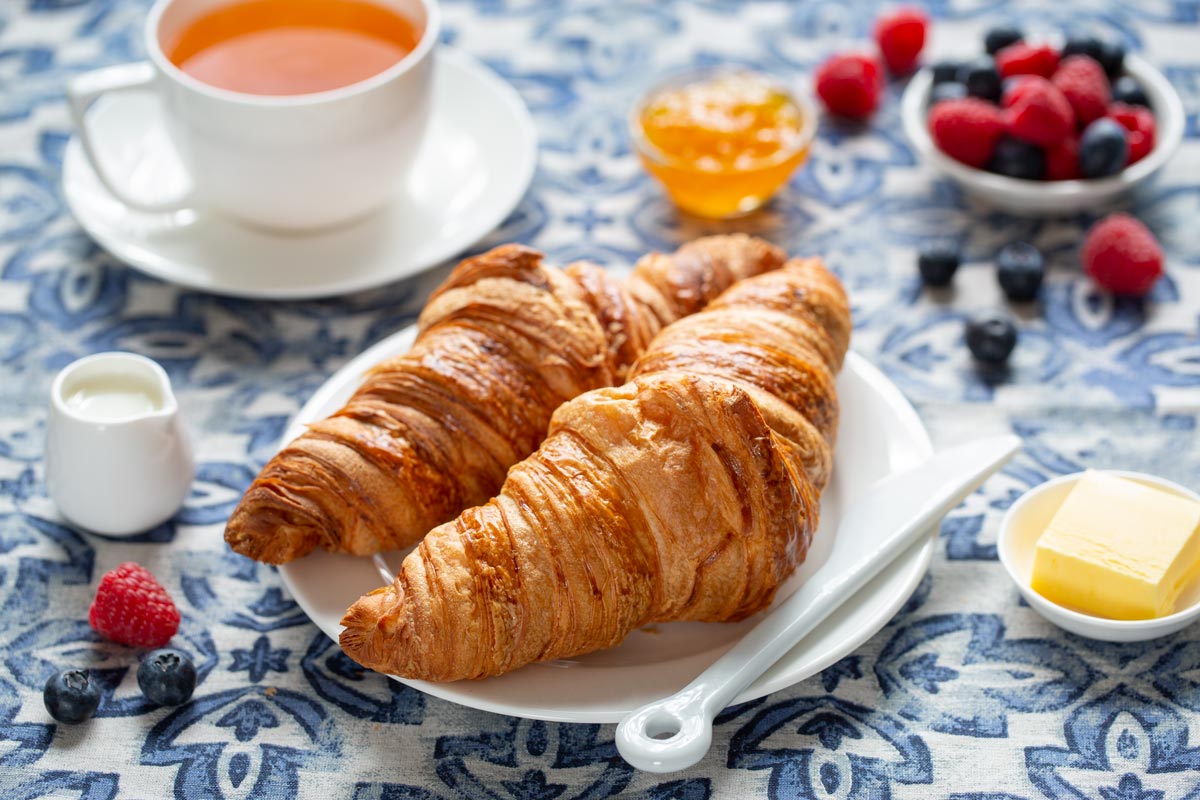Food photography croissant image