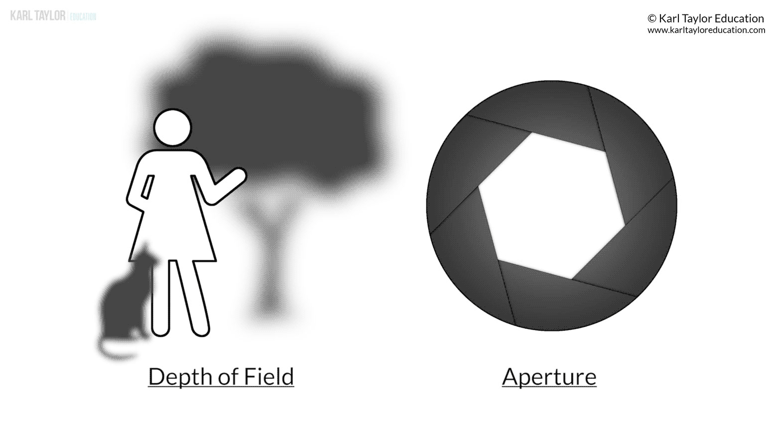 What is aperture in photography? DoF animated graphic