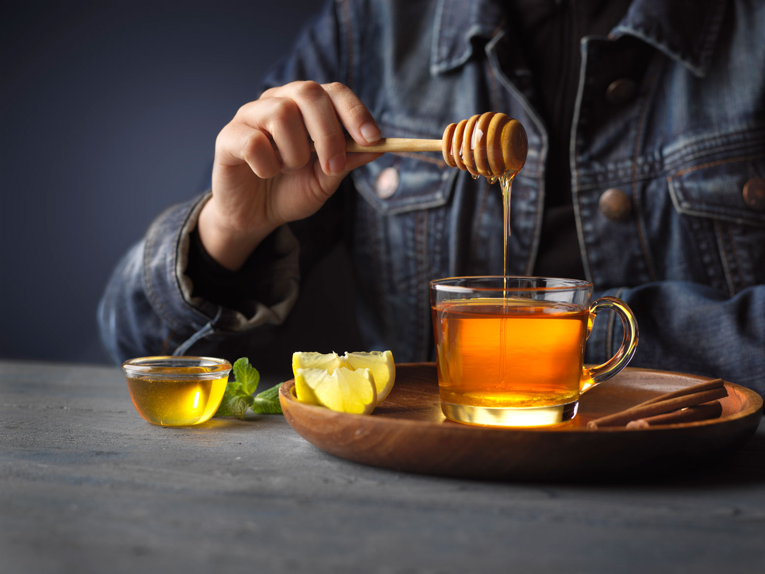 Honey tea food photography example