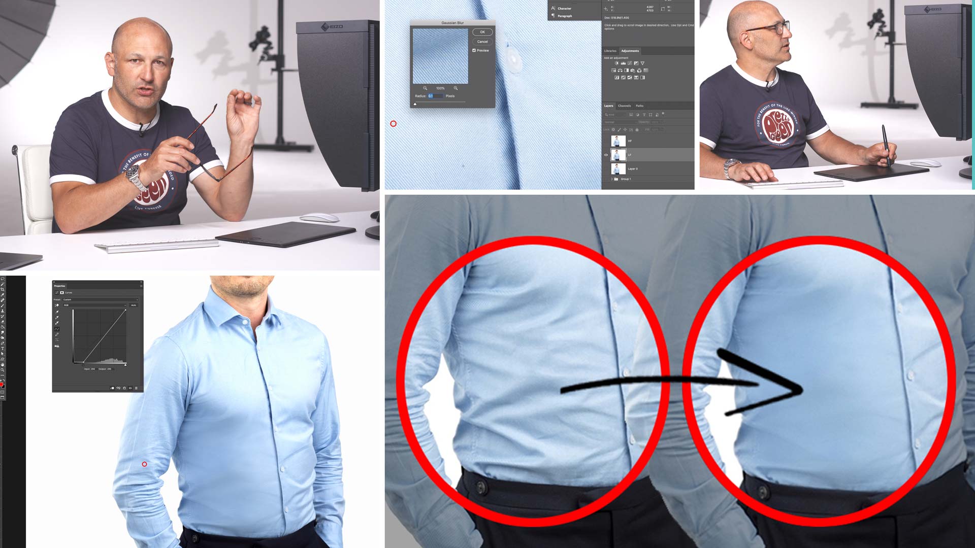 Retouching Clothes and Removing Creases