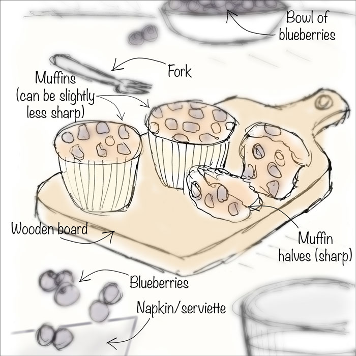 Featured image for “Photography Brief #3 – Blueberry Muffins”