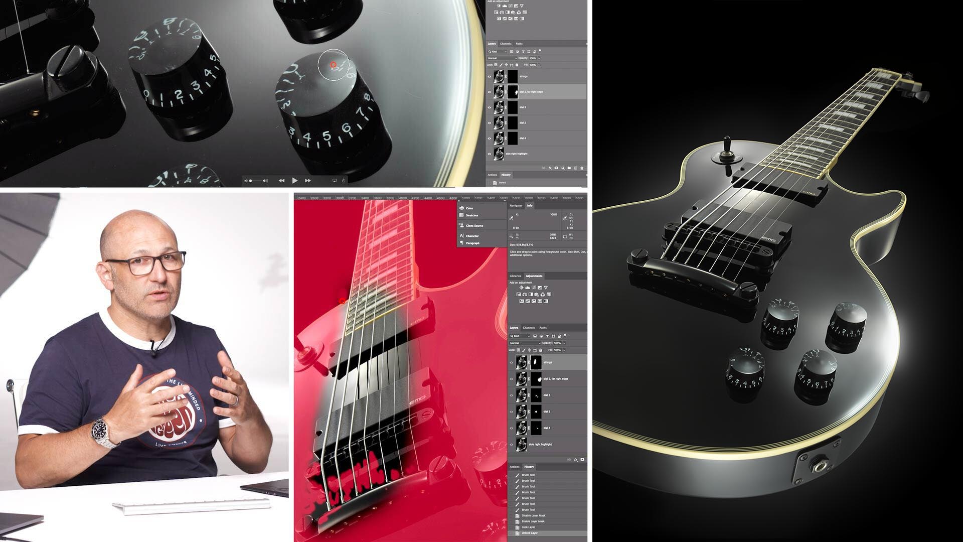 Electric Guitar Product Photography | Post-Production
