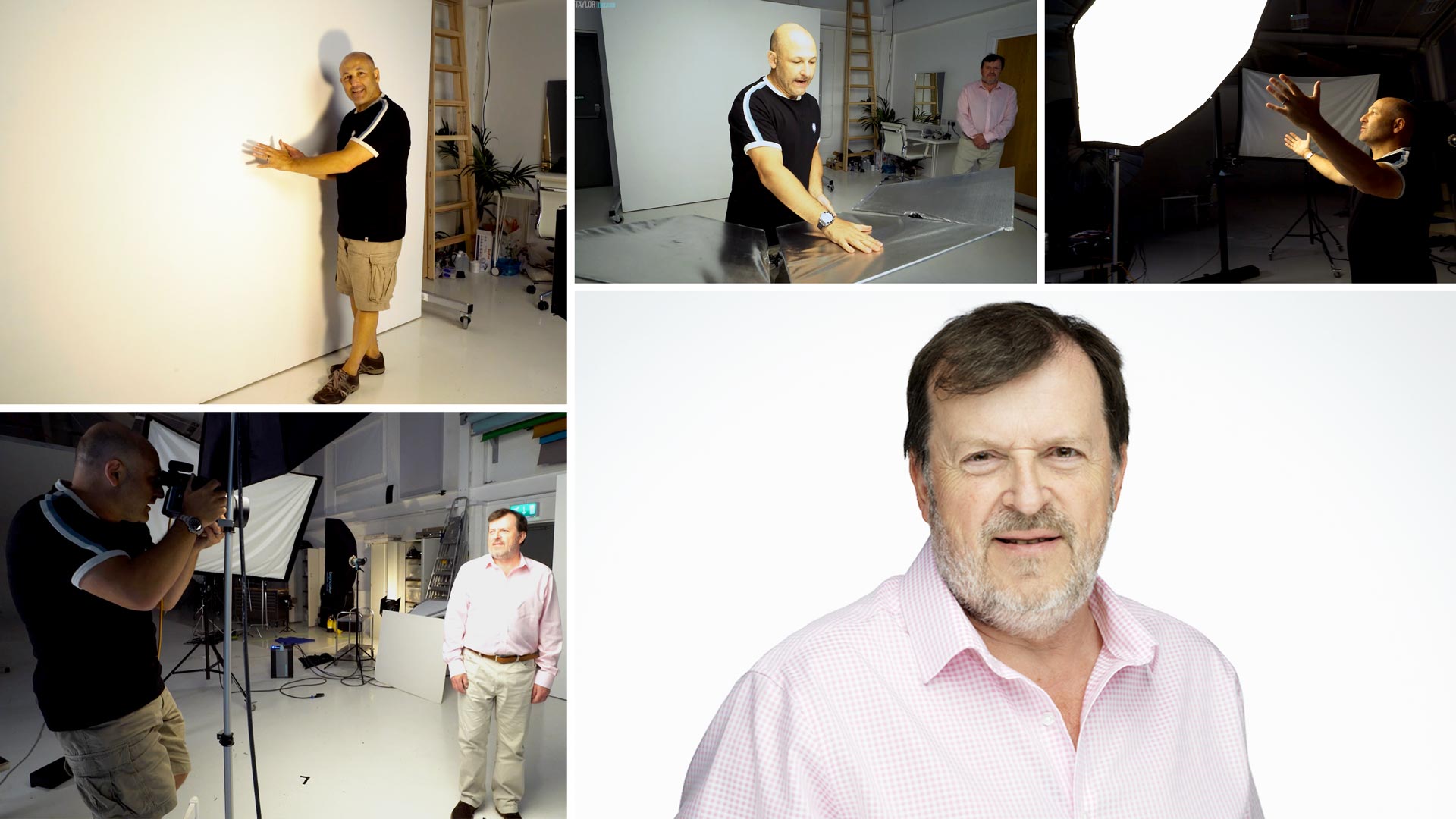 Clamshell Lighting for White Background Business Portraits