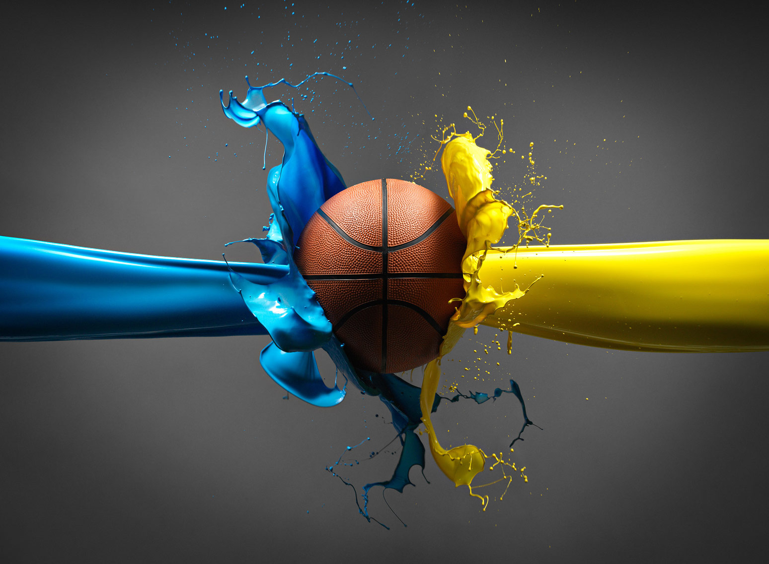 Basketball paint splash