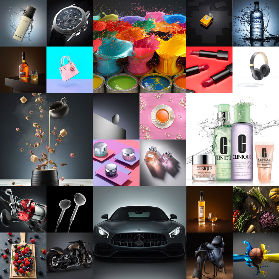montage of product photography class thumbnails